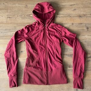 Lululemon Wine-Coloured Hooded Jacket